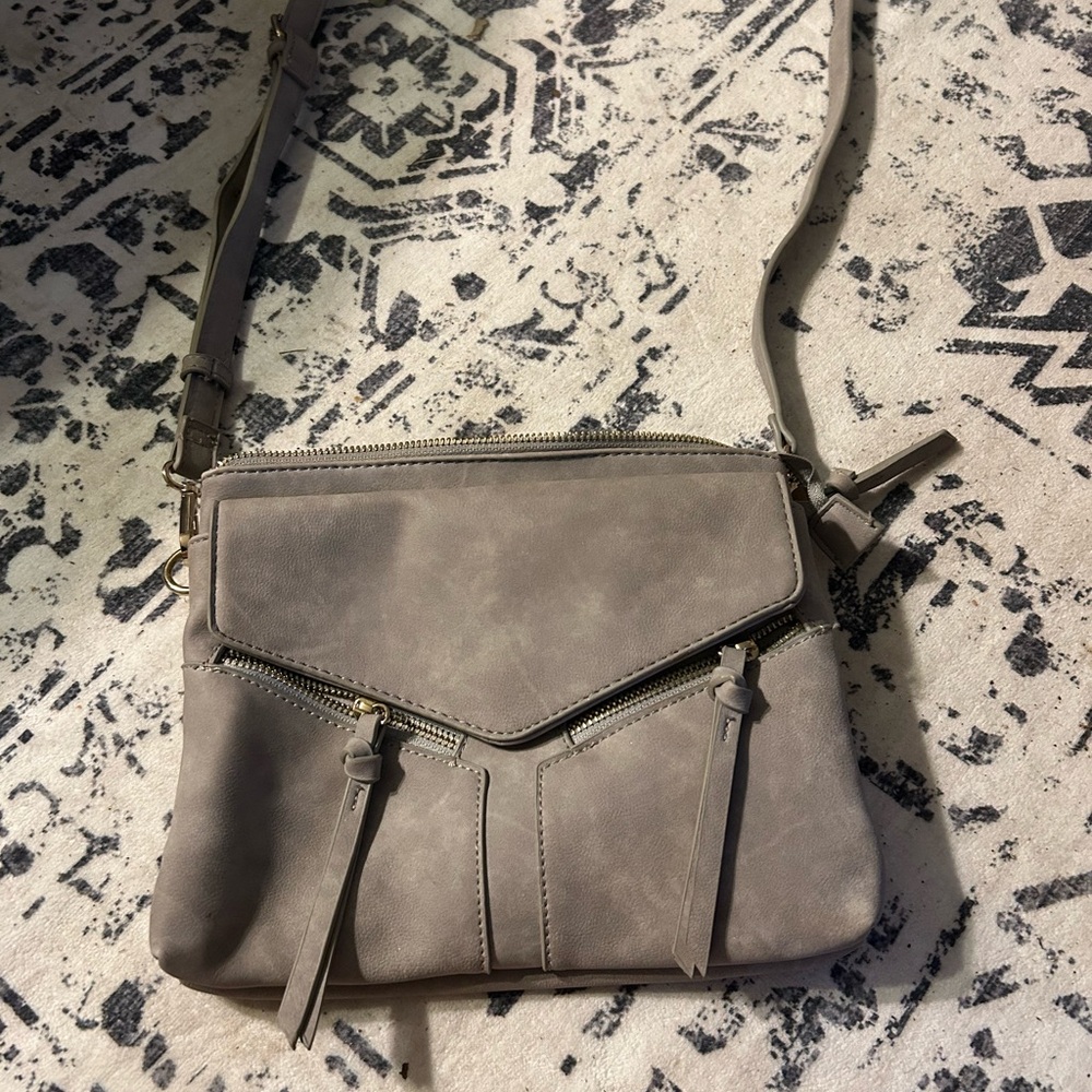 Free People Gray Crossbody Bag with Envelope Flap